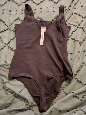 PINK Victoria's Secret Black Tank Bodysuit